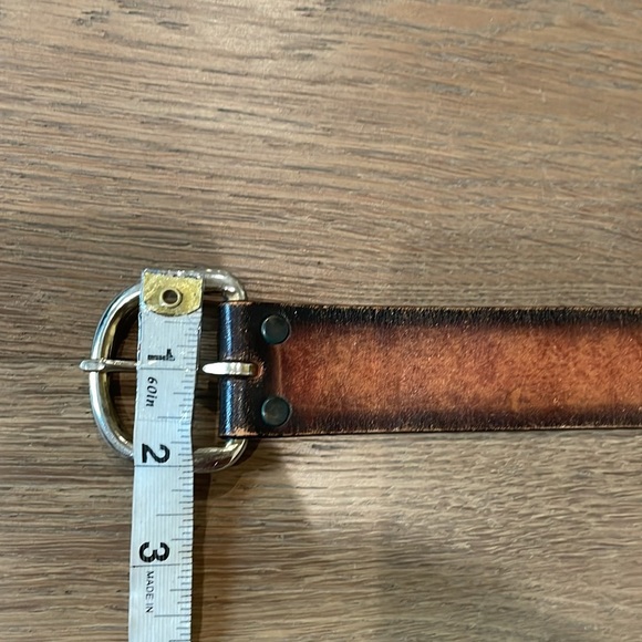 Leegin Vintage Leather Embossed Eagle Belt Size 32 - Picture 6 of 12